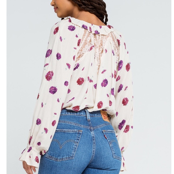 NWT Free People Poppy Printed Bodysuit - Picture 4 of 9